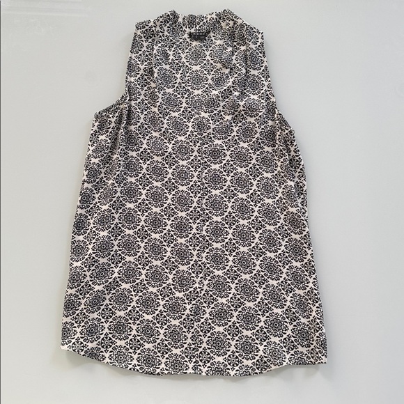 Theory Sleeveless Printed Blouse – Black & White, Size S - Picture 1 of 7